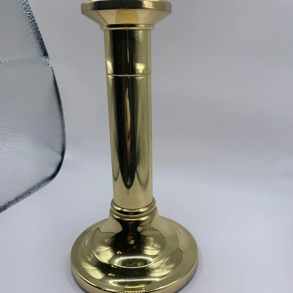 Brass candlestick. Baldwin Brass -USA Candlestick Candle Holder 6.25”-Perfect